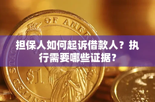 北京担保人如何起诉借款人？执行需要哪些证据？