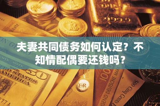 北京夫妻共同债务如何认定？不知情配偶要还钱吗？